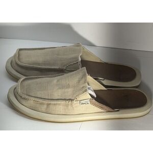 Sanuk Donna Hemp Beige Shoes Women's Size 8 SWF1116854 Sidewalk Surfer Slip On